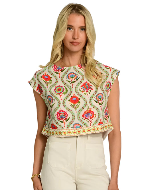 Jackie Top - Teardrop Floral