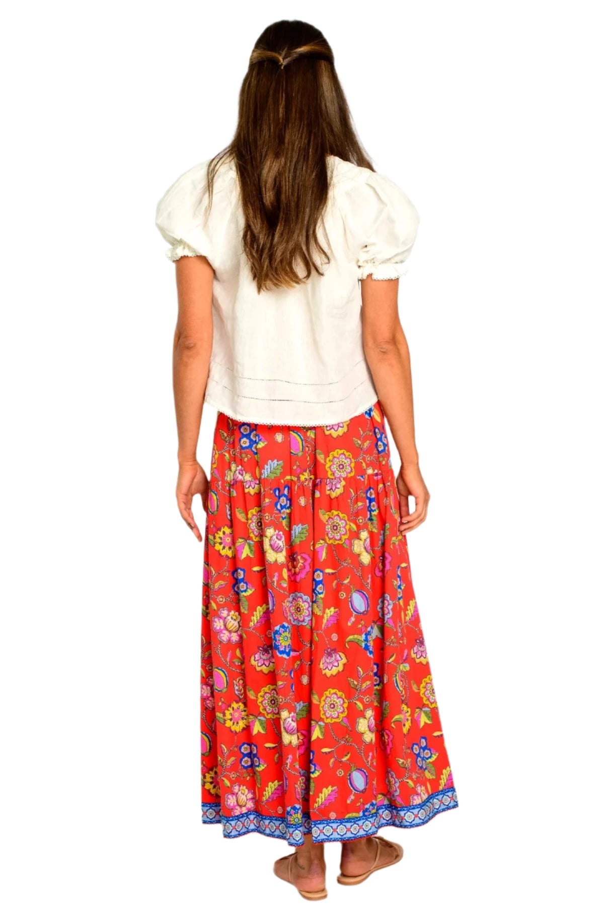 Phoebe Skirt - Spring Flower Poppy