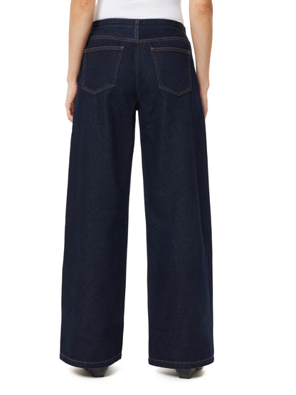 Jade Drawstring Wide Leg Jeans - Rinse