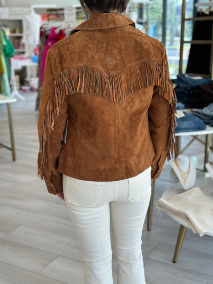 Atlas Suede Fringe Blazer