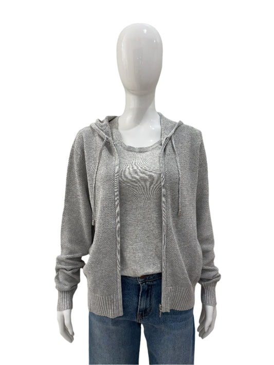 River Mesh Zip Hoodie - Tin