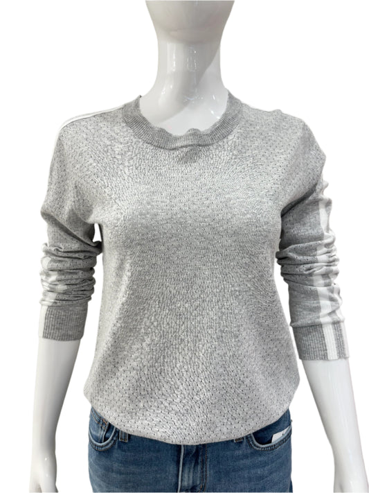 Rowan Perforated Crew Top - Tin