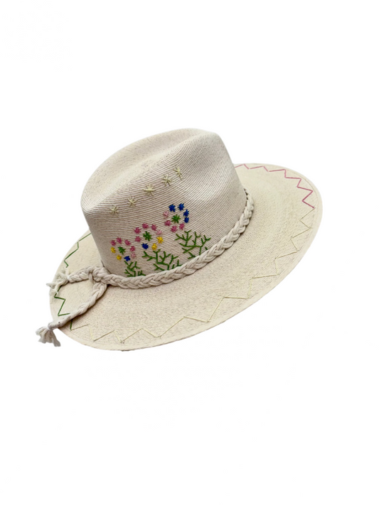Floral Embroidered Hat