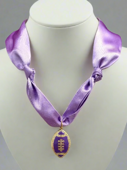 Scarf Necklaces - Purple Football