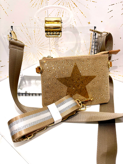 Vintage Havana | Molly Clear Purse Gold