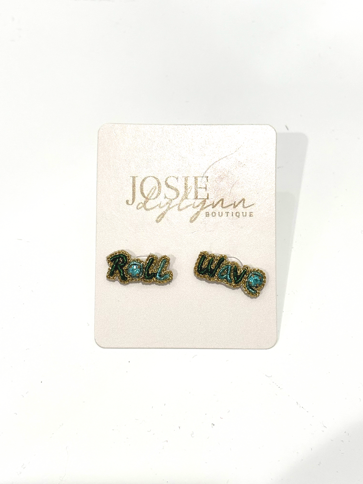 Game Day Phrase Earrings Roll Wave