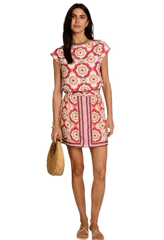 Jackie Top - Trellis Pink