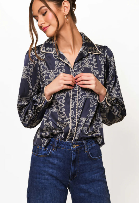 Kodie Rodeo Top - Navy