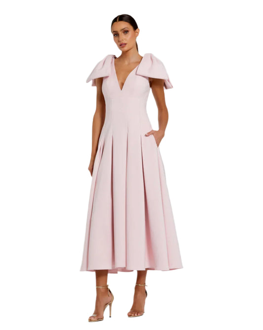 Crepe A Line Dress - Blush