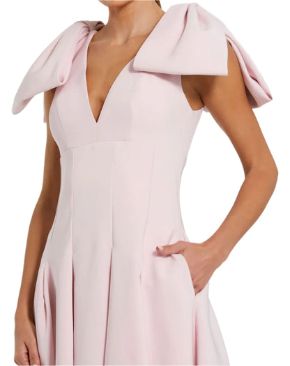 Crepe A Line Dress - Blush