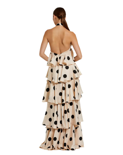 Polka Dot Halter Gown