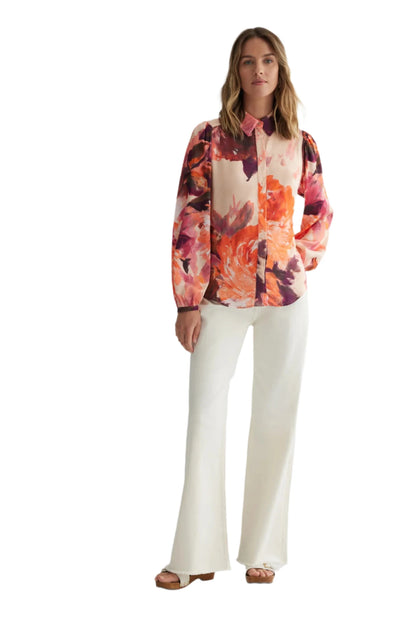 NN1544 Top - Peach Floral