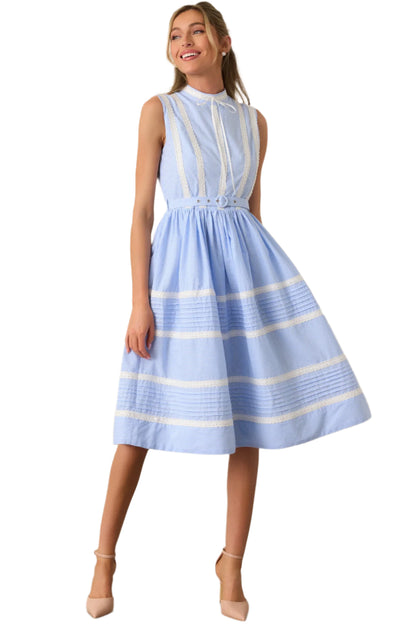 Prosperina Emma Ribbon Trim Dress