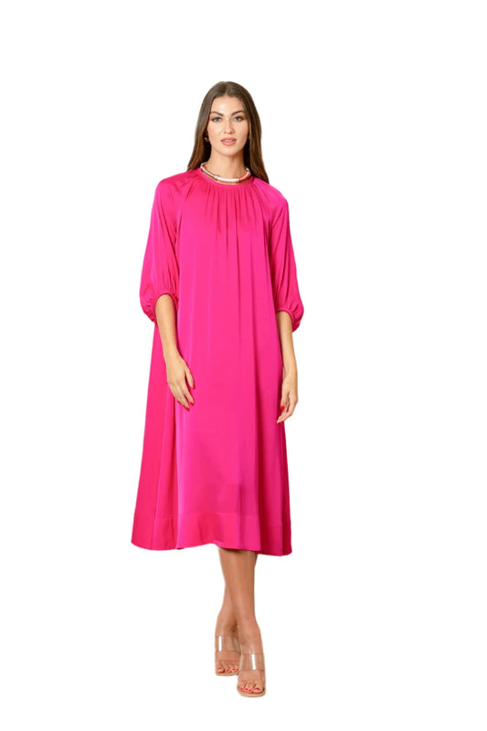 SS25D138 Dress - Fuchsia