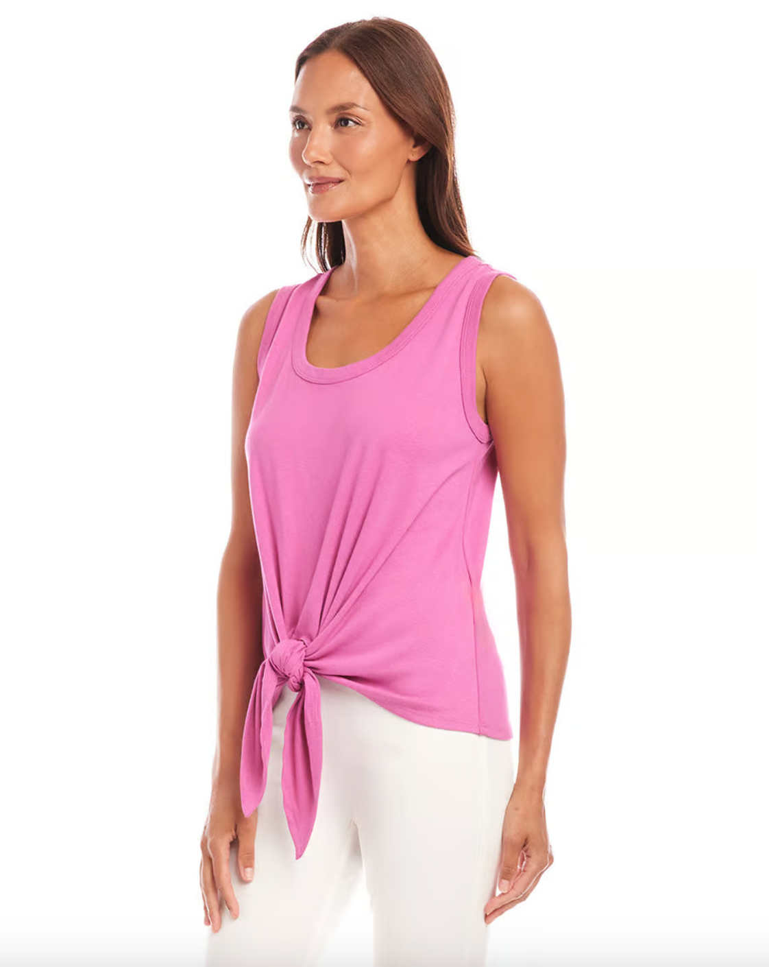 Tie Front Tank - Magenta
