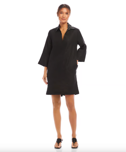 Cuff Sleeve Dress - Black