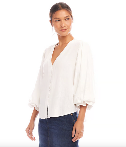 Layer Sleeve Top - Off White