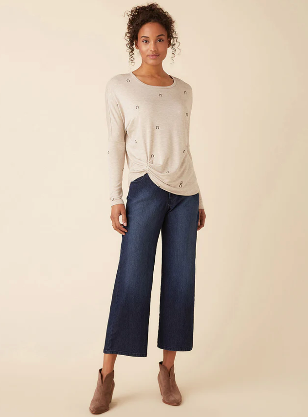 Wide Leg Cropped Jeans