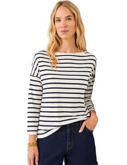 Stripe Boatneck Top