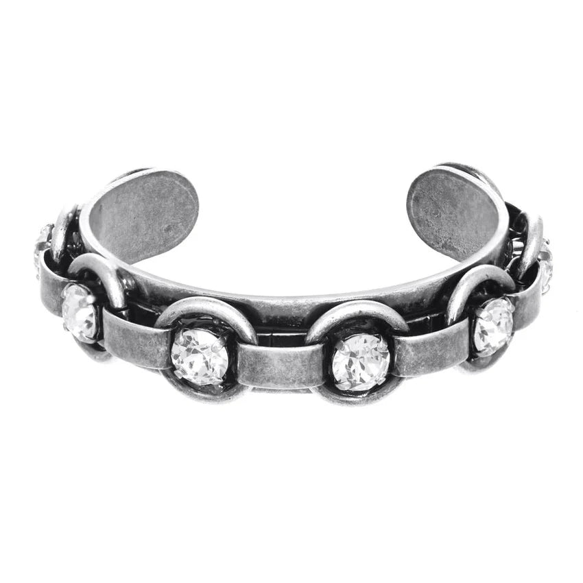 5900 Lg Link Crystal Cuff Bracelet O/S