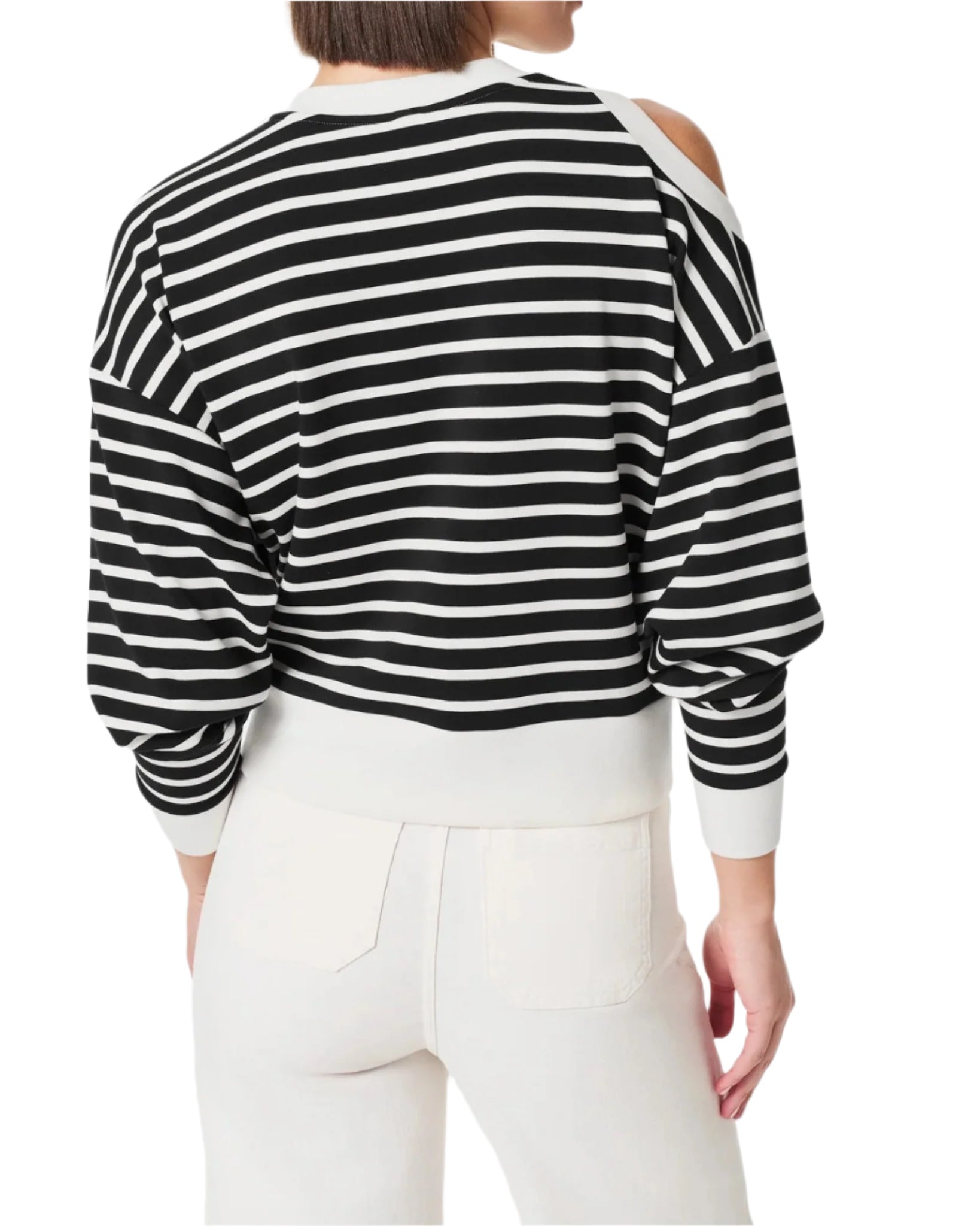 SPA AE Cold Shoulder Top Striped