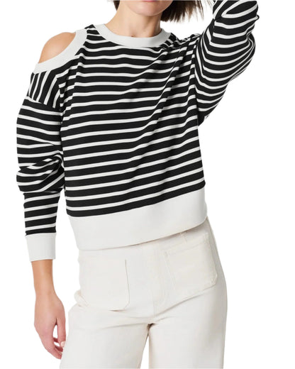SPA AE Cold Shoulder Top Striped