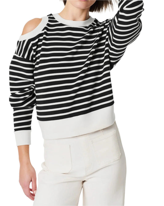 SPA AE Cold Shoulder Top Striped