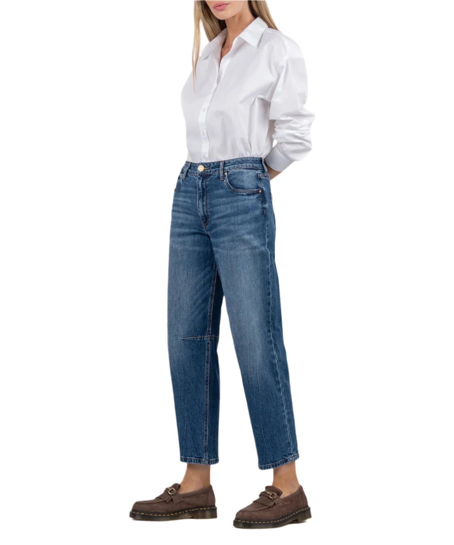KUT Ashley High Rise Barrel Jeans