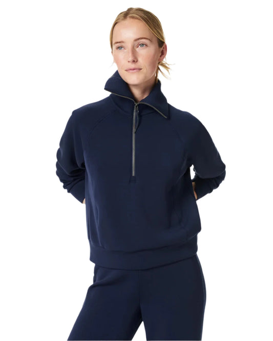 Spanx | AirEssentials Half Zip Navy