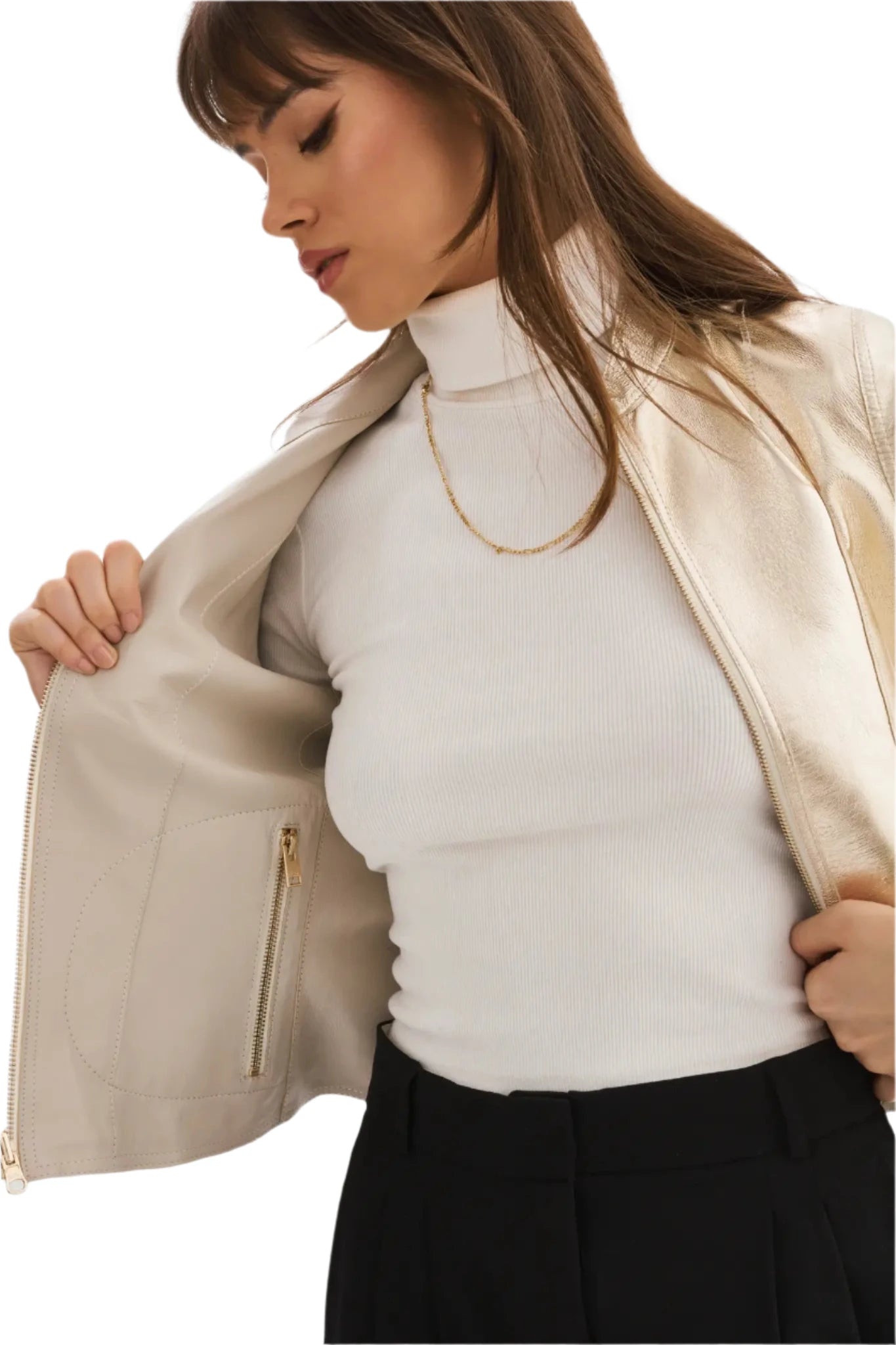 LAM Chapin Jacket Bone/Gold