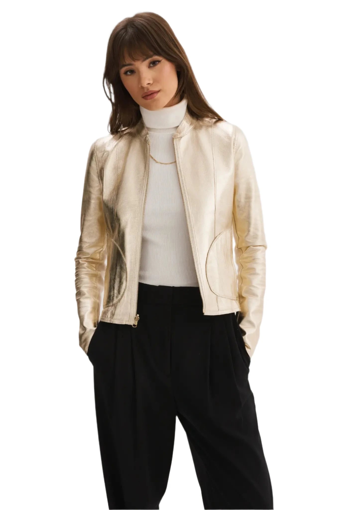 LAM Chapin Jacket Bone/Gold