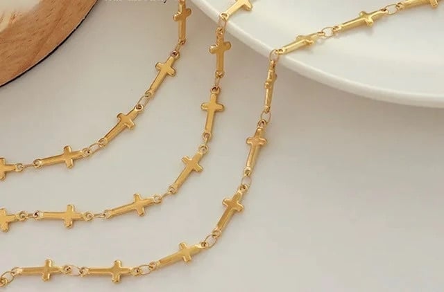 ALAV Cross Link Chain Gold