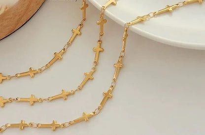 ALAV Cross Link Chain Gold
