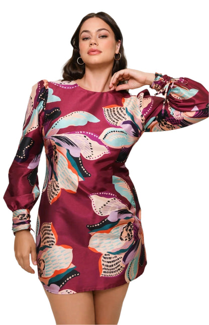 HUT Deva Dress Plum Jungle