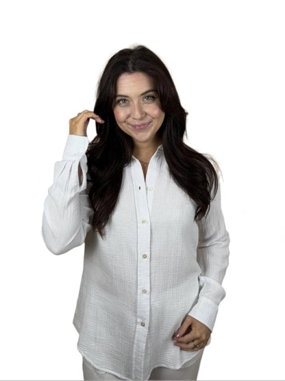 PA G632 Button Shirt White