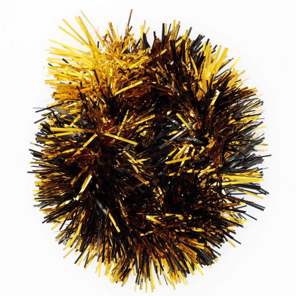 Tinsel Scrunchie Black/Gold