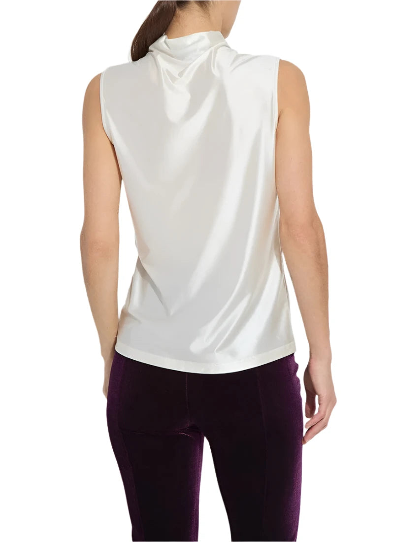 LYS Irina Jersey Turtleneck Top Off White