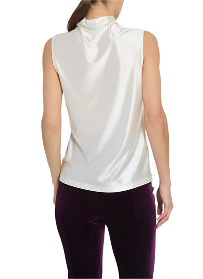 LYS Irina Jersey Turtleneck Top Off White