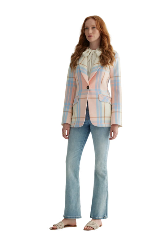 Blazer - Peach Plaid