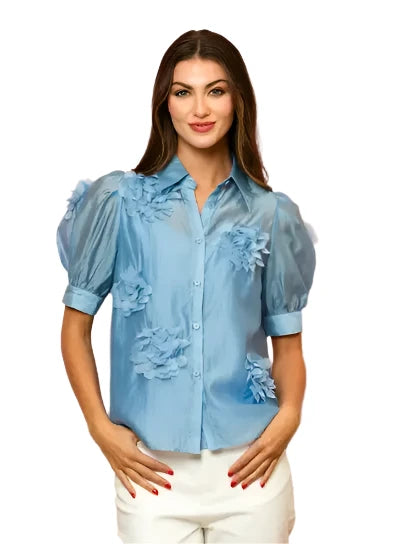 SS24B529 Top - Sky Blue