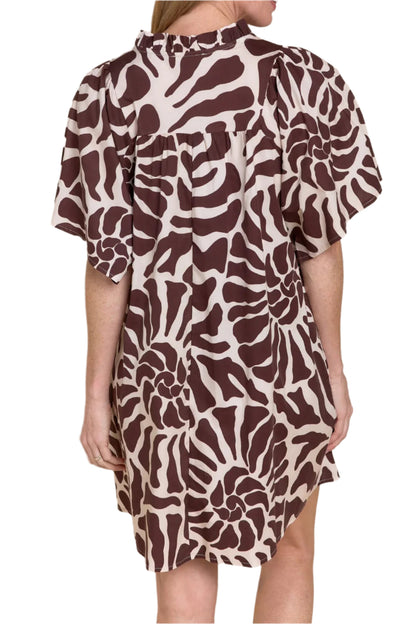 SOF Nicola Dress Seashell Marrone O/S