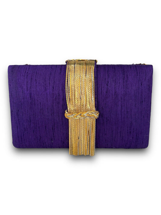 Plum Fringe Purse OS
