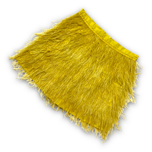 Queen of Sparkles Feather Skirt Yellow