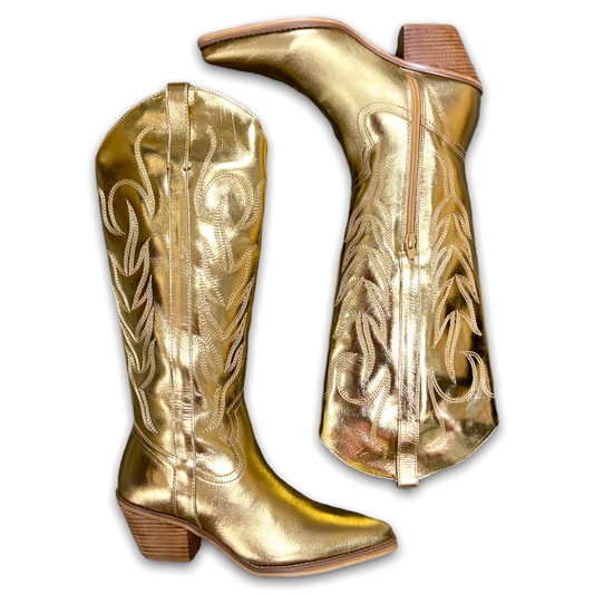 Agency Western Boots Gold