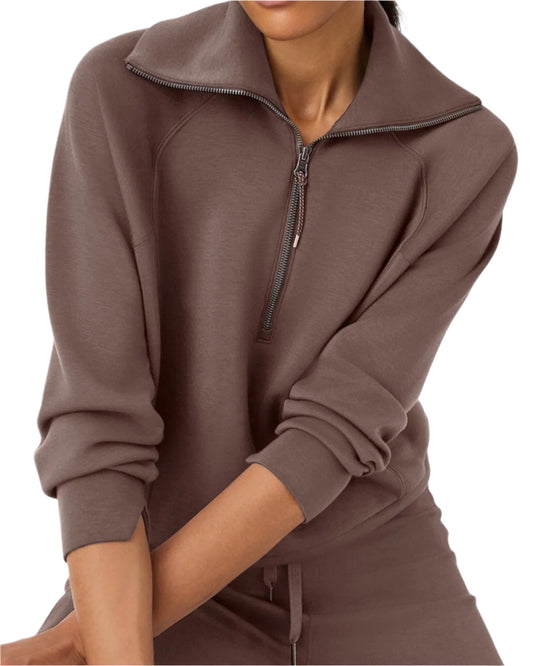 Spanx | AirEssentials Half Zip Smoke