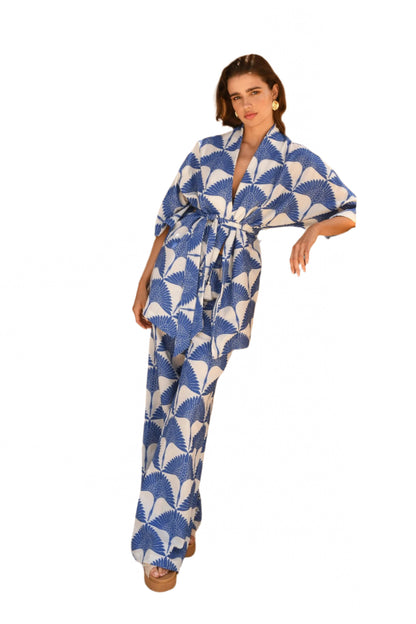 KAS 9369 Pants Blue/White