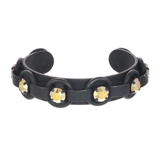 5900 Lg Link Crystal Cuff Bracelet O/S